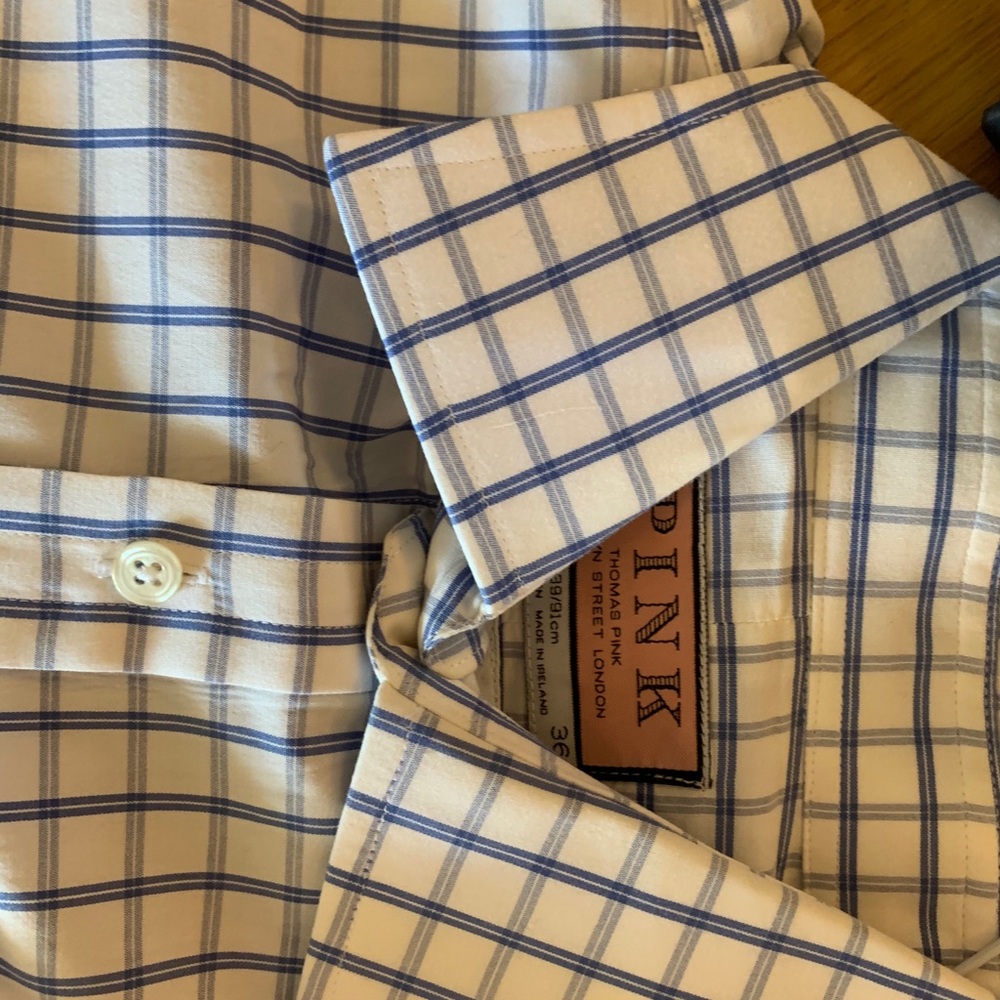 Thomas Pink Button Down Shirt 15.5